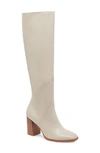 Dolce Vita Flin Knee High Boot In Ivory Leather