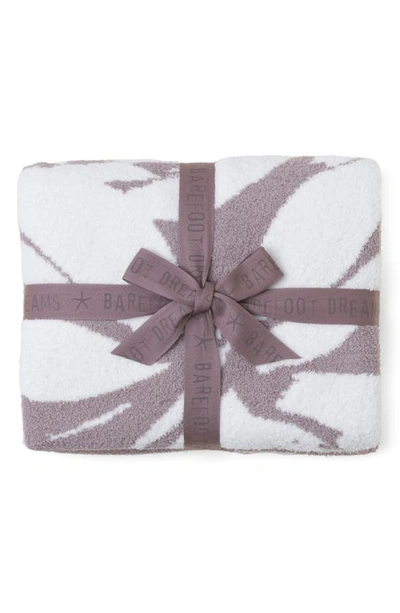 Barefoot Dreams Cozychic™ Petals Throw Blanket In Deep Taupe/ Pearl