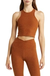 Beyond Yoga Studio Crop Tank In Cinnamon Heather