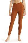 Beyond Yoga At Your Leisure High Waist Leggings In Cinnamon Heather