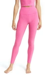 Beyond Yoga At Your Leisure High Waist Leggings In Deep Pink Heather