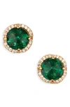 Kate Spade Crystal Stud Earrings In Emerald