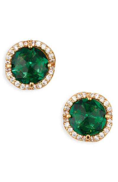 Kate Spade Crystal Stud Earrings In Emerald