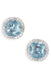 Kate Spade Crystal Stud Earrings In Sapphire