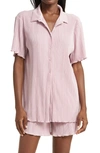 Open Edit Plissé Short Pajamas In Pink Keepsake