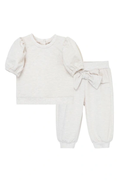 Habitual Babies' Puff Sleeve Sweatshirt & Joggers Set In Oatmeal