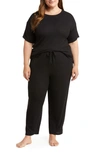 Nordstrom Moonlight Eco Easy Rib Pajamas In Black