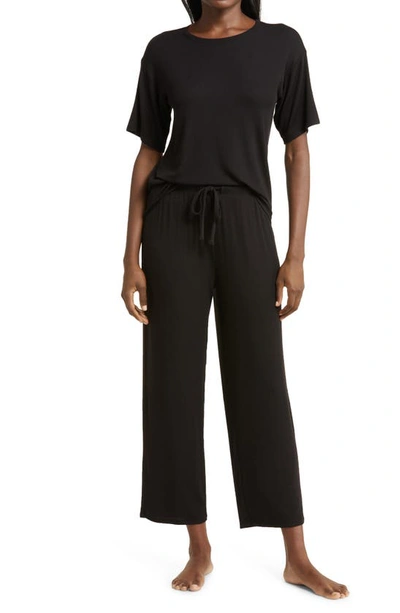 Nordstrom Moonlight Eco Easy Rib Pajamas In Black