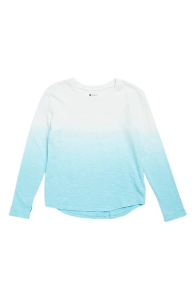 Zella Girl Kids' Garment Dye Long Sleeve Studio T-shirt In Blue Atomizer