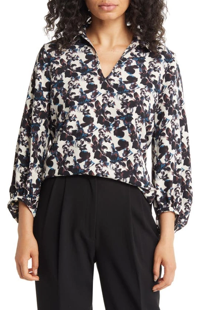 Nordstrom Poet Sleeve Top In Beige Rainy Day Blossoms