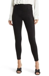 Spanx High Waist Faux Suede Leggings In Classic Black