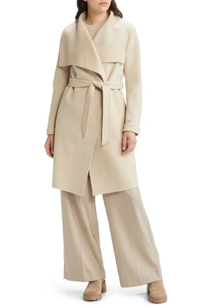 Soia & Kyo Belted Wool Blend Wrap Coat In Hush