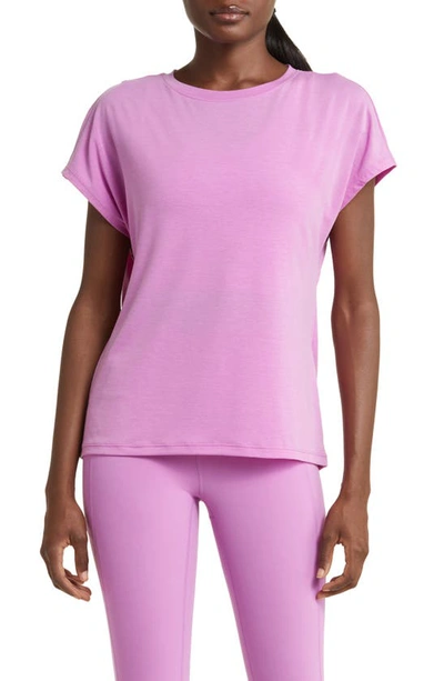 Zella Studio Cutout T-shirt In Purple Iris