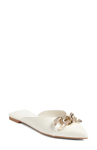 Open Edit Kristina Pointed Toe Mule In Ivory