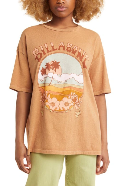 Billabong What A Day Oversize Graphic T-shirt In Truffle