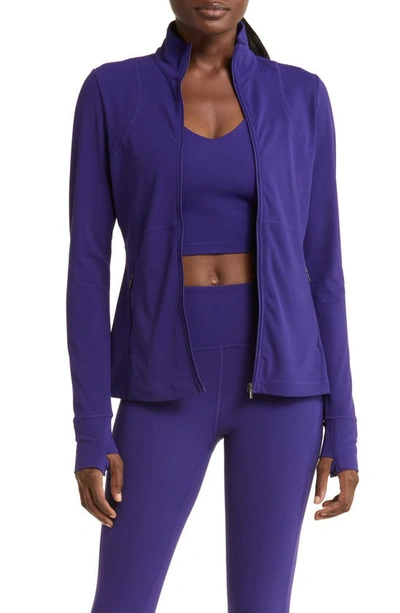 Zella Studio Luxe Performance Jacket In Blackberry