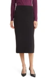 Nordstrom Scuba Midi Pencil Skirt In Black