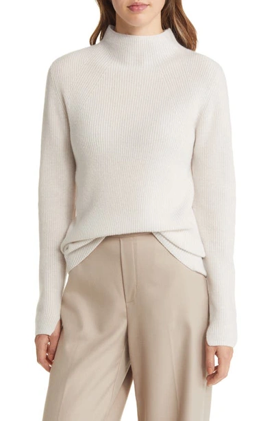 Nordstrom Funnel Neck Cashmere Sweater In Ivory Sand