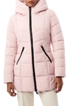 Bernardo Hooded Water Resistant Puffer Jacket In Desert Rose