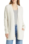 Caslon Open Front Cardigan In Beige Oatmeal Light Heather