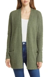 Caslon Open Front Cardigan In Green Sorrel