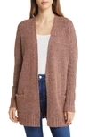 Caslon Open Front Cardigan In Rust Sequoia