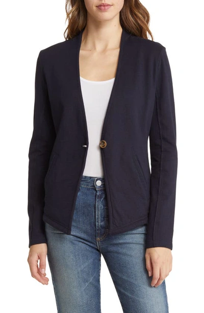 Caslon One-button Knit Blazer In Navy Night ModeSens