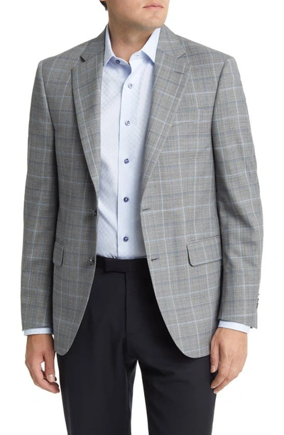 PETER MILLAR TAILORED FIT PLAID WOOL SPORT COAT 