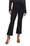 Good American High Waist Crop Bootcut Jeans In Black001