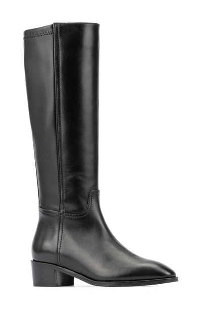 Aquatalia Ricarda Leather Riding Boots In Black