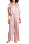 Lunya High Waist Washable Silk Pajamas In Serene Pink