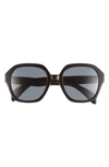 Rag & Bone 53mm Gradient Square Sunglasses In Black Gold/ Grey