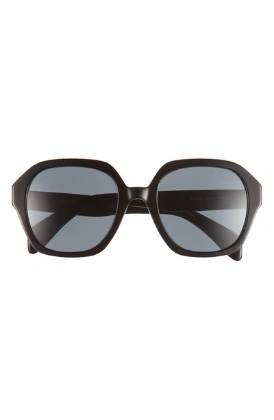 Rag & Bone 53mm Gradient Square Sunglasses In Black Gold/ Grey