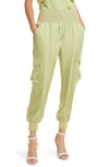 Cinq À Sept Giles High-waist Jogger Pants In Green Tea