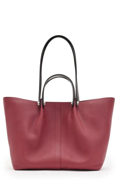 Allsaints Small Allington Tote In Winter Orchid Red