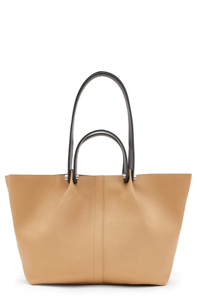 Allsaints Small Allington Tote In Tan Brown