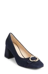 Ron White Lailyn Square Toe Pump In French Navy