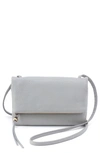 Hobo Small Draft Leather Crossbody Bag In Light Grey