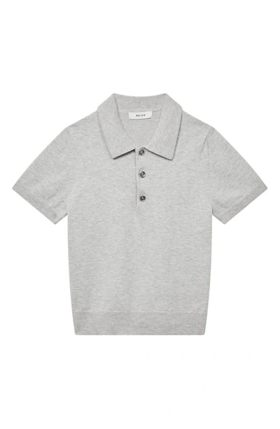 Reiss Kids' Wilton Jr. Polo In Grey Melange