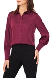 Halogen Button-up Shirt In Grape Wine