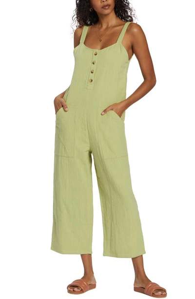 Billabong Stargazer Cotton Jumpsuit In Willow