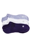 Zella 3-pack Low Training Socks In Blackberry