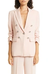 Veronica Beard Ryland Dickey Tweed Jacket In Ballet Pink