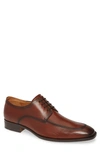 Mezlan Moc Toe Derby In Cognac Leather