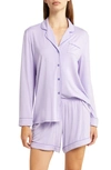 Nordstrom Moonlight Eco Long Sleeve Stretch Modal Short Pajamas In Purple Betta