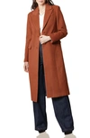 Avec Les Filles Longline Coat In Cinnamon