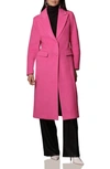 Avec Les Filles Longline Coat In Fuschia