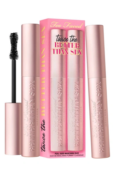 Too Faced Better Than Sex Volumizing Mascara Duo $56 Value In Black