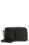 Rebecca Minkoff Edie Top Zip Convertible Crossbody Bag In Black