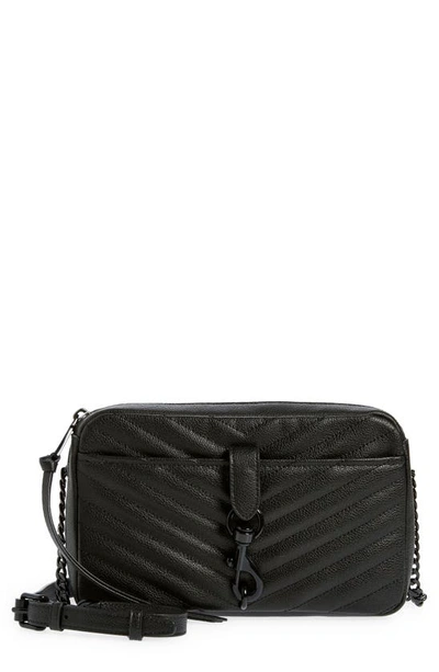 Rebecca Minkoff Edie Top Zip Convertible Crossbody Bag In Black